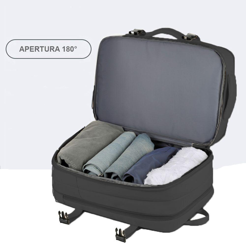 Mochila viaje expandible 39L Metis Negra-7