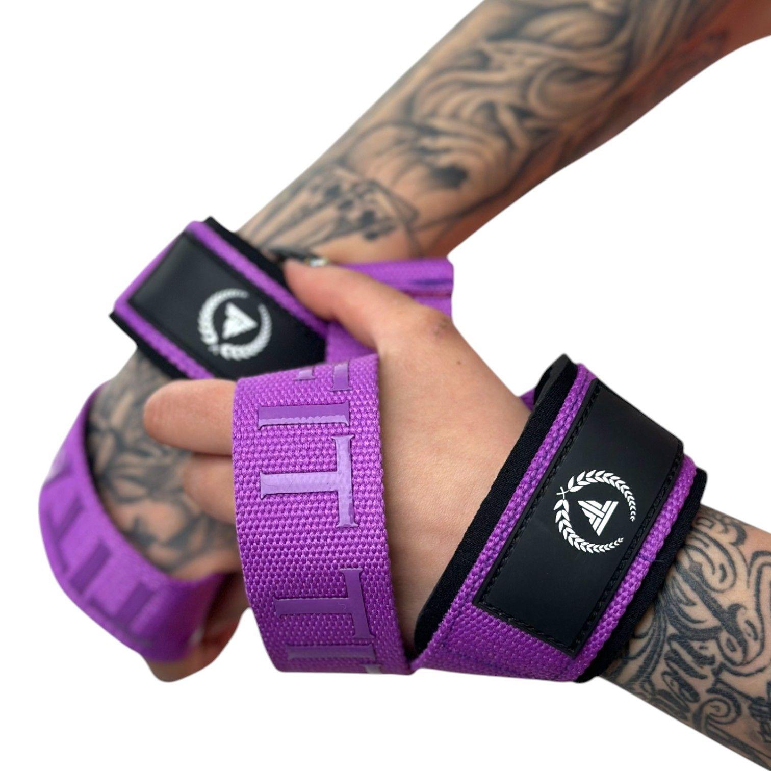 Straps deportivo levantamiento pesas Aspis Morado -1
