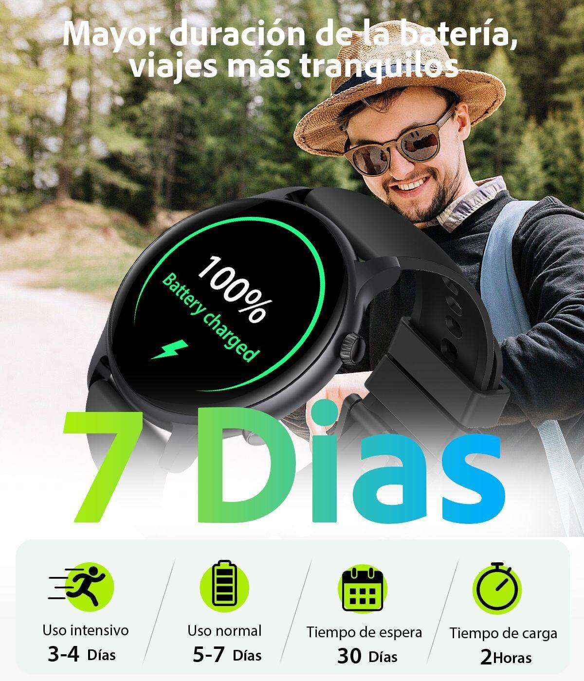 Smart watch Hombre Sweet Black Reloj Inteligente compatible Android-iOS-2