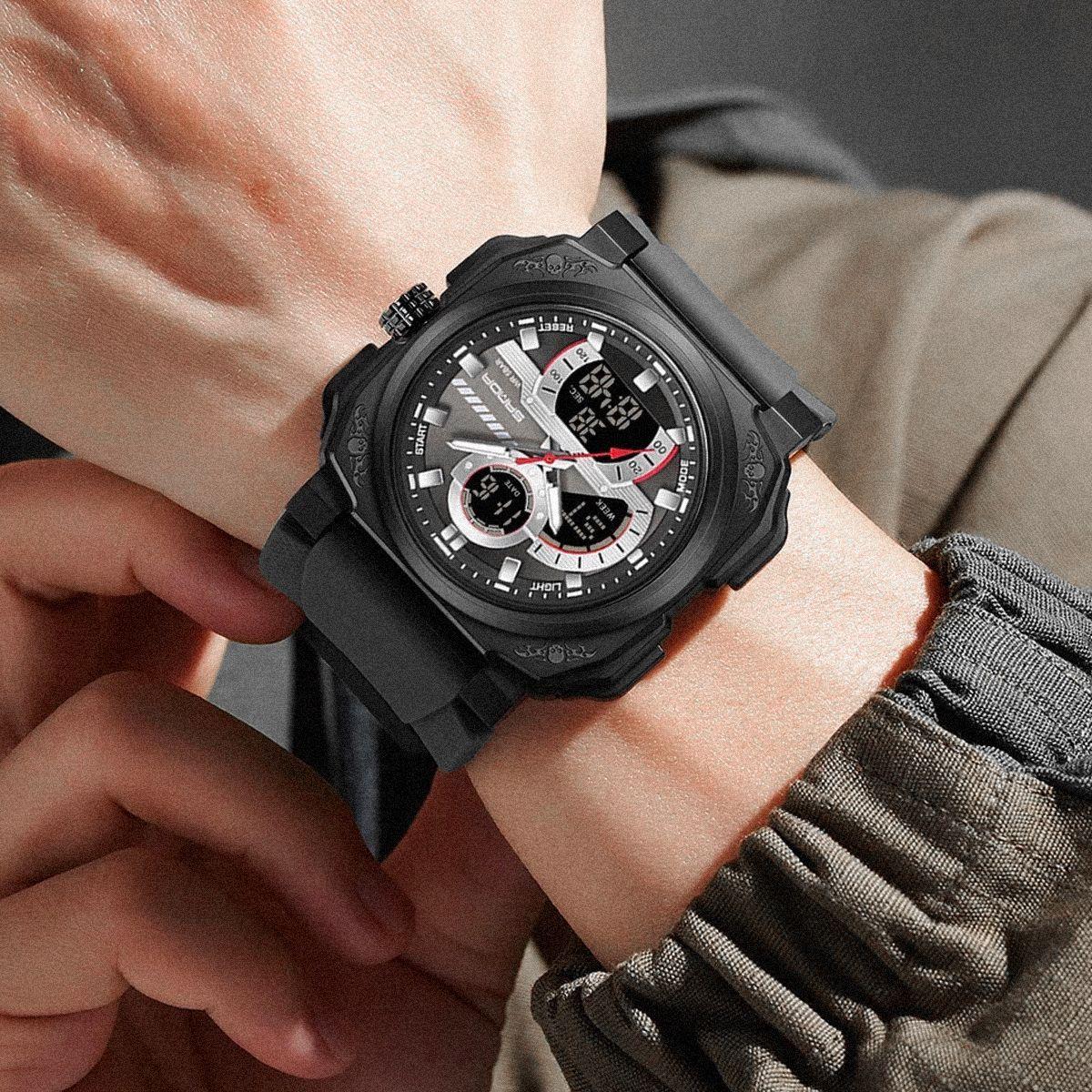 Reloj Hombre Dual Bullet Core Estilo Militar Robusto-1