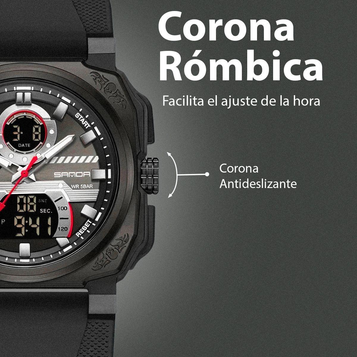 Reloj Hombre Dual Bullet Core Estilo Militar Robusto-4
