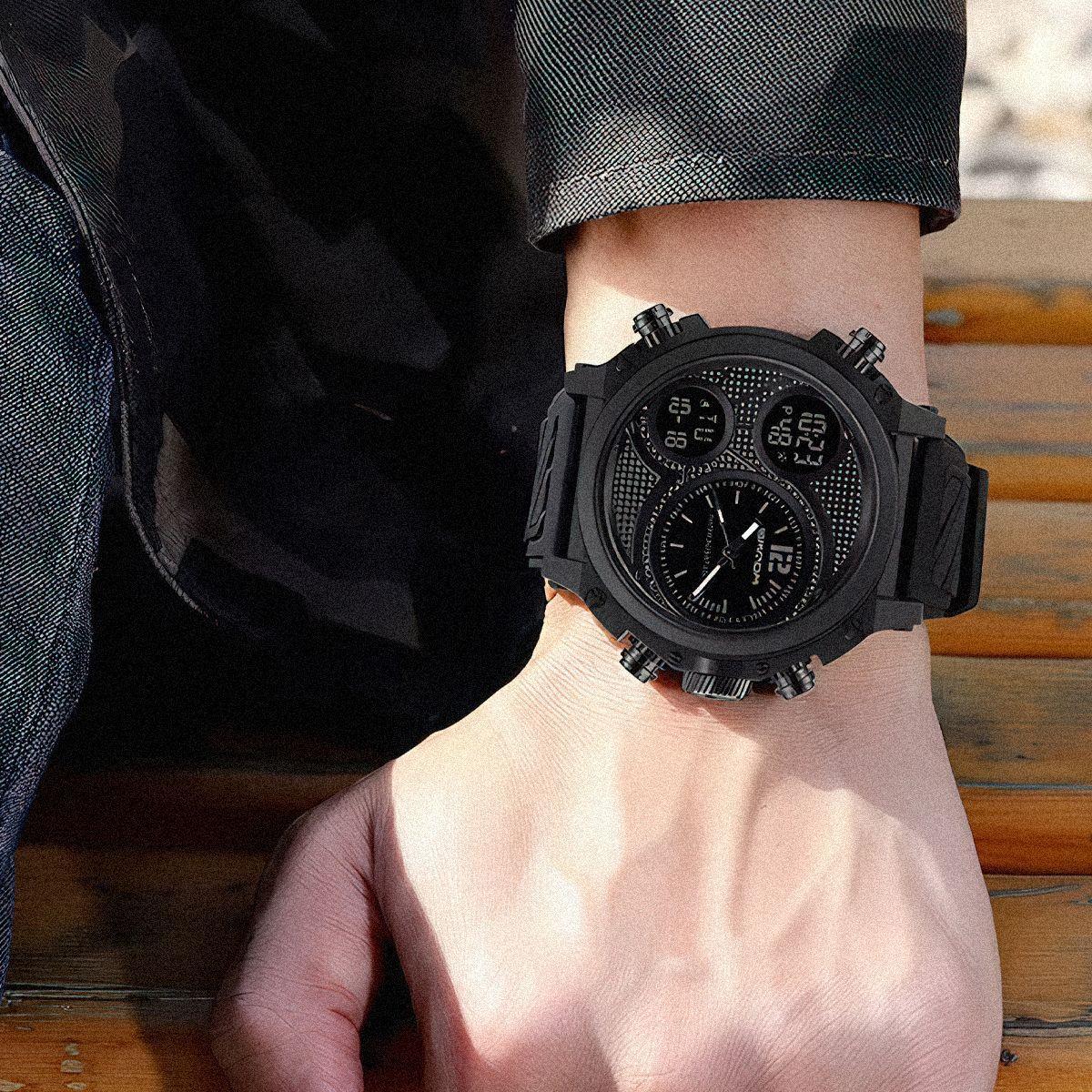 Reloj Hombre dual Black Hunter Estilo Militar Robusto-1