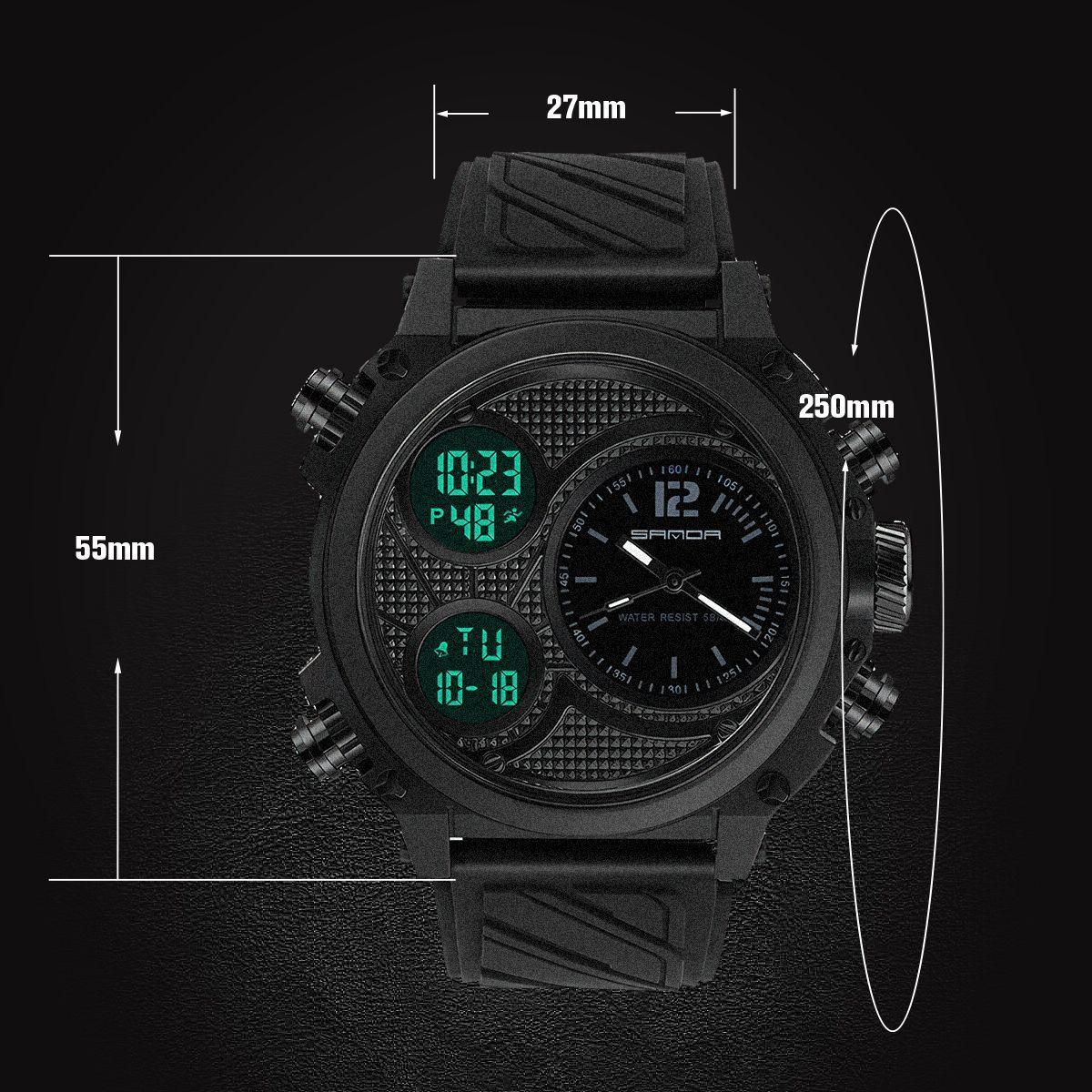 Reloj Hombre dual Black Hunter Estilo Militar Robusto-5