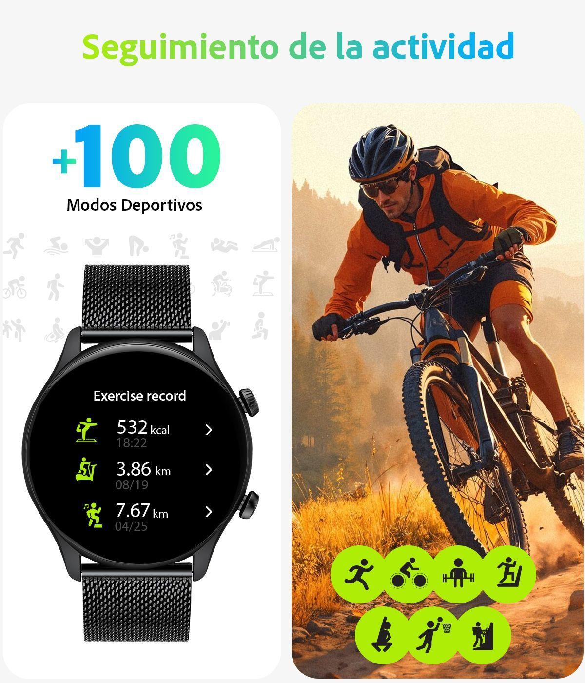 Smartwatch Hombre Sweet Black Pro Reloj Inteligente Android-iOS-1