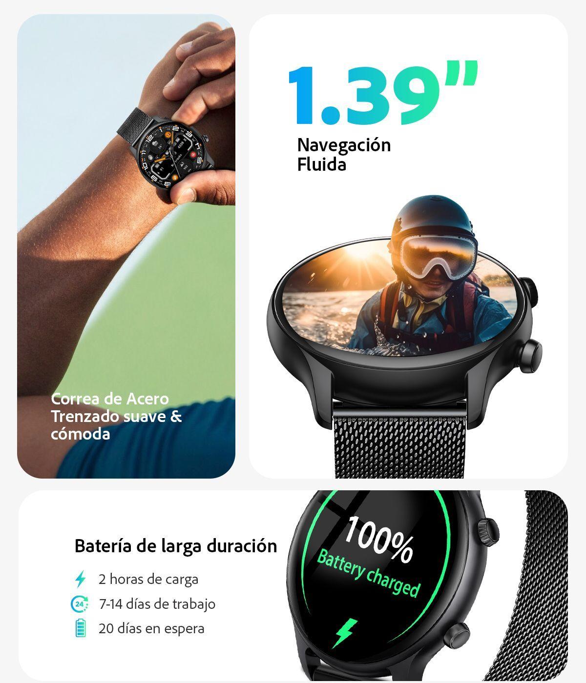 Smartwatch Hombre Sweet Black Pro Reloj Inteligente Android-iOS-3