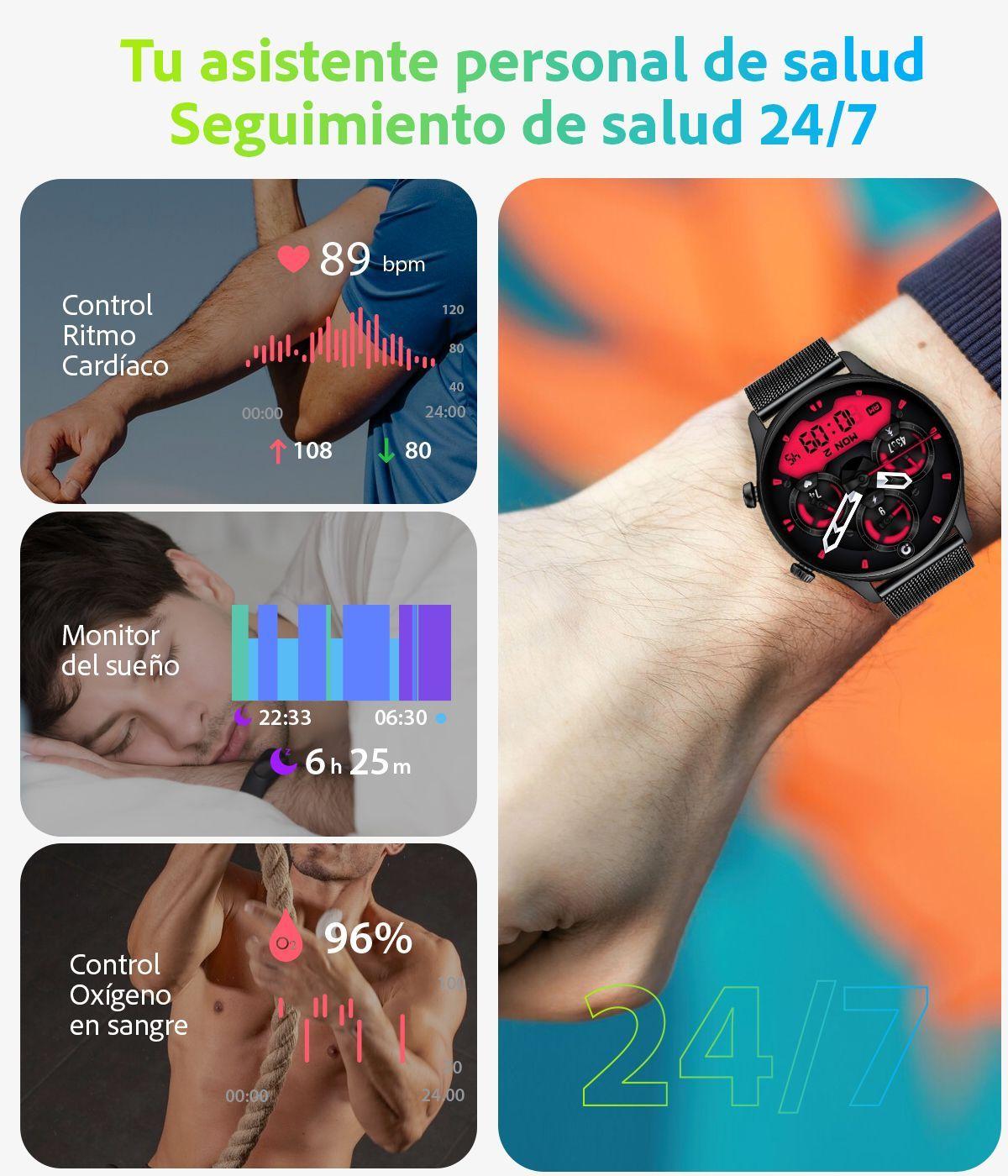 Smartwatch Hombre Sweet Black Pro Reloj Inteligente Android-iOS-4
