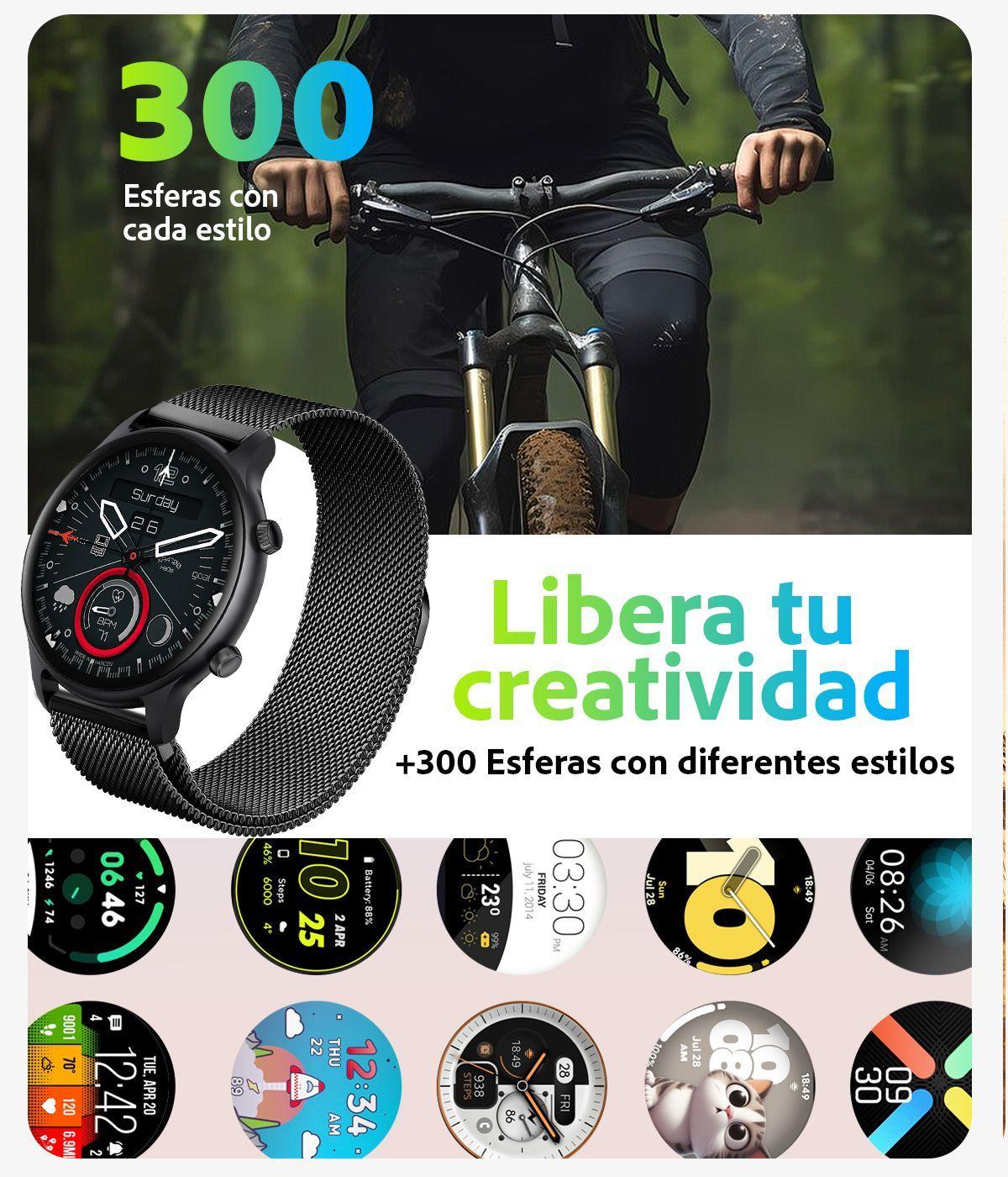 Smartwatch Hombre Sweet Black Pro Reloj Inteligente Android-iOS-6