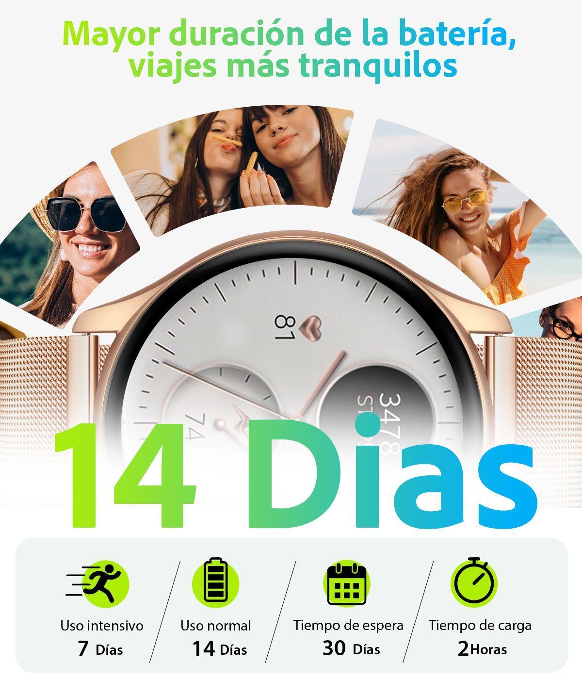 Smartwatch Mujer Sweet Gold Pro Reloj Inteligente Android-iOS-2