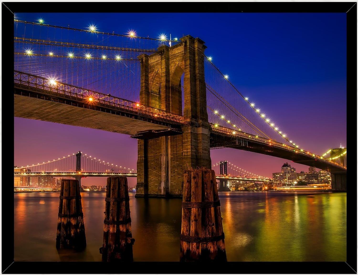Cuadro Decorativo Puente de Nueva York 2 Medidas 30x40 CM-0