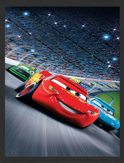 Cuadro Decorativo Rayo McQueen con Marco y vidrio 30x40 CM-0