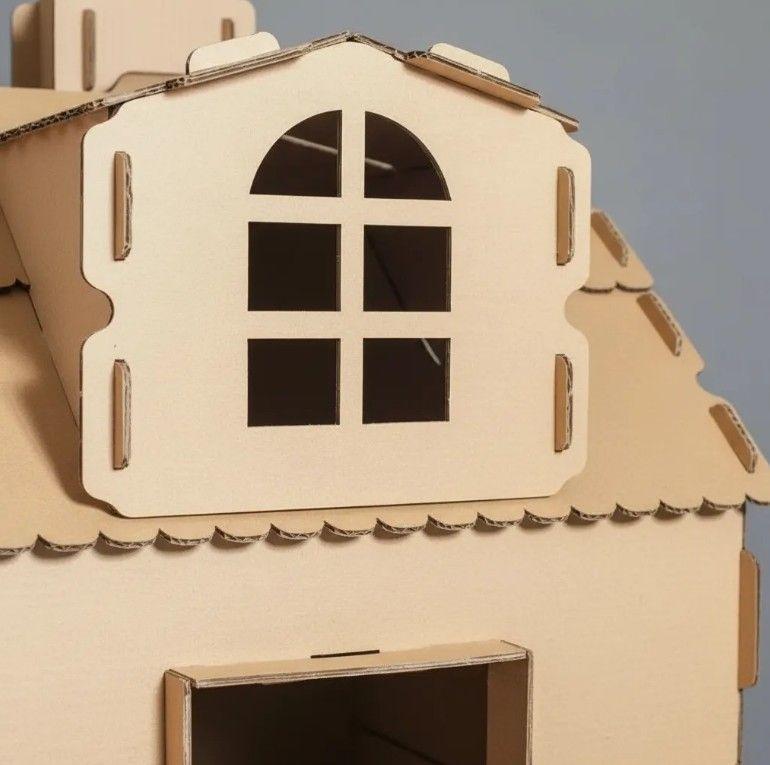 Casa De Cart n Para Ni os Armable Y Pintable Casa De Mu ecas Cart n-3