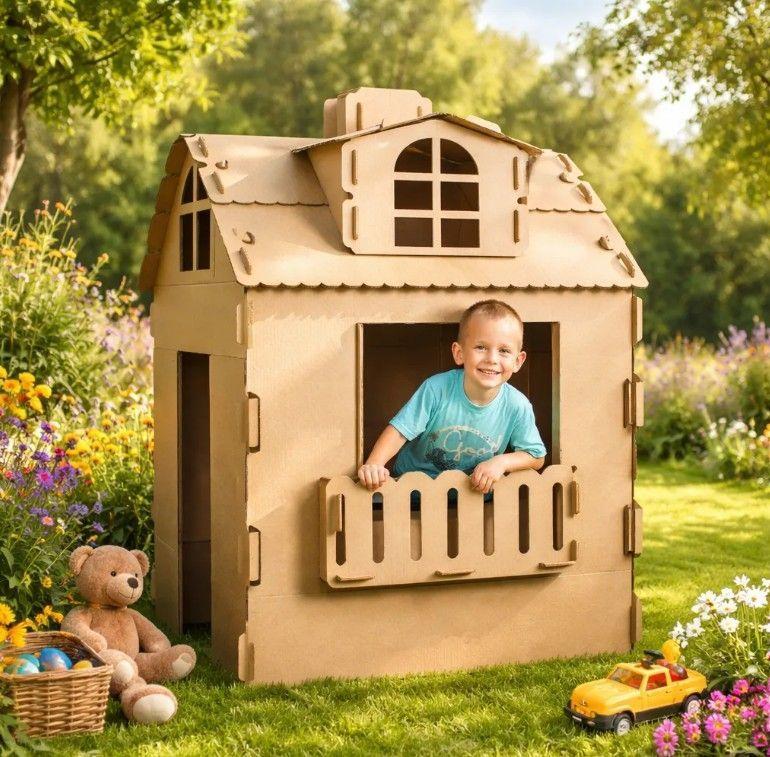 Casa De Cart n Para Ni os Armable Y Pintable Casa De Mu ecas Cart n-5