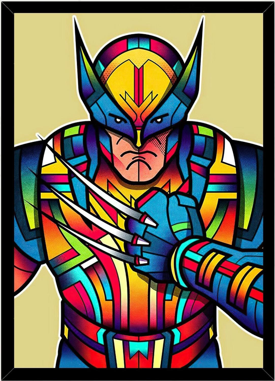 Cuadro Decorativo Wolverine Abstracto Medidas 30x40 CM-0