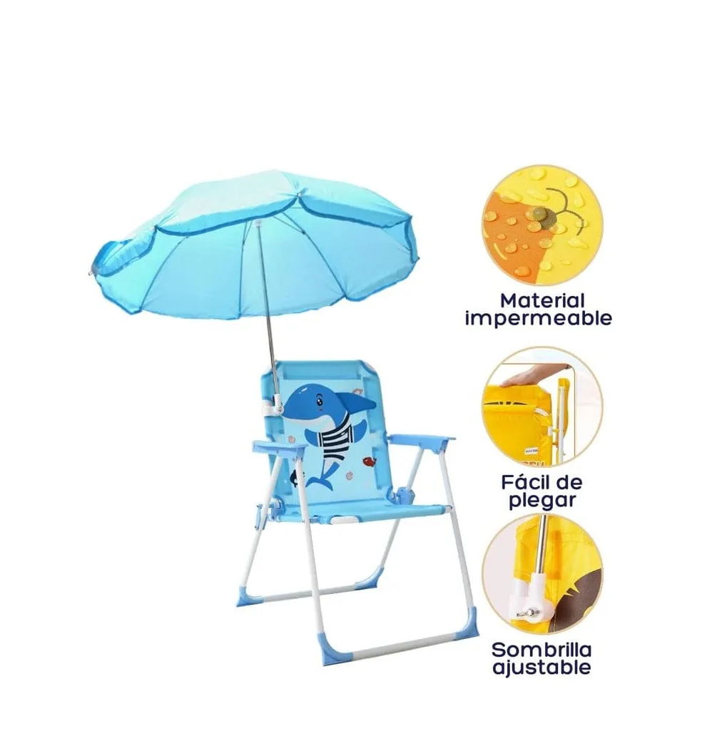 Silla Asiento Camping Niños Plegable Verano-2