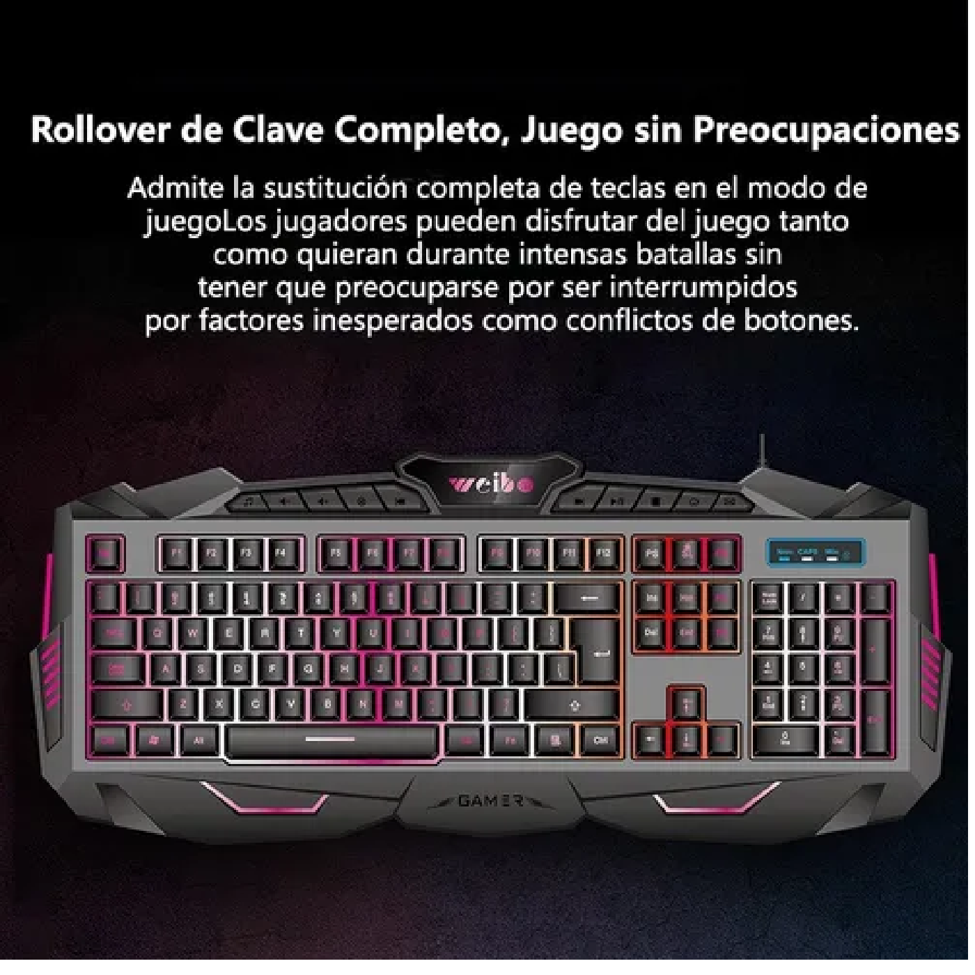 Kit Teclado Mouse Gamer Les Usb Alambrico-2