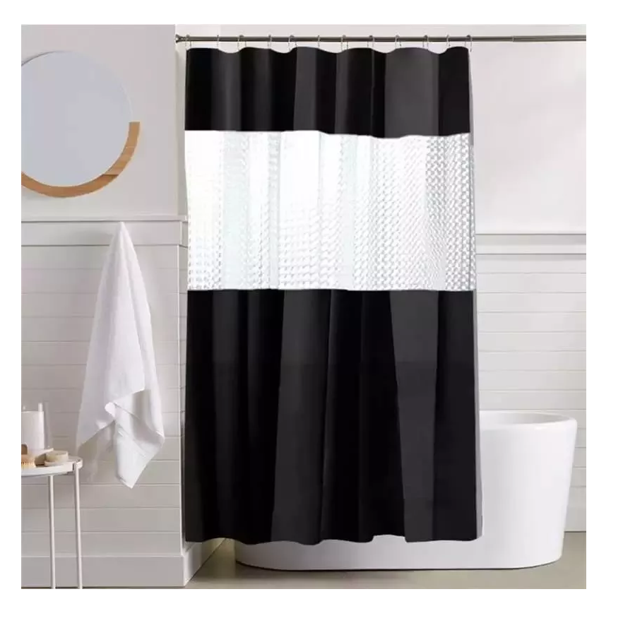 Cortina Baño Ducha 180x200 Negro-2
