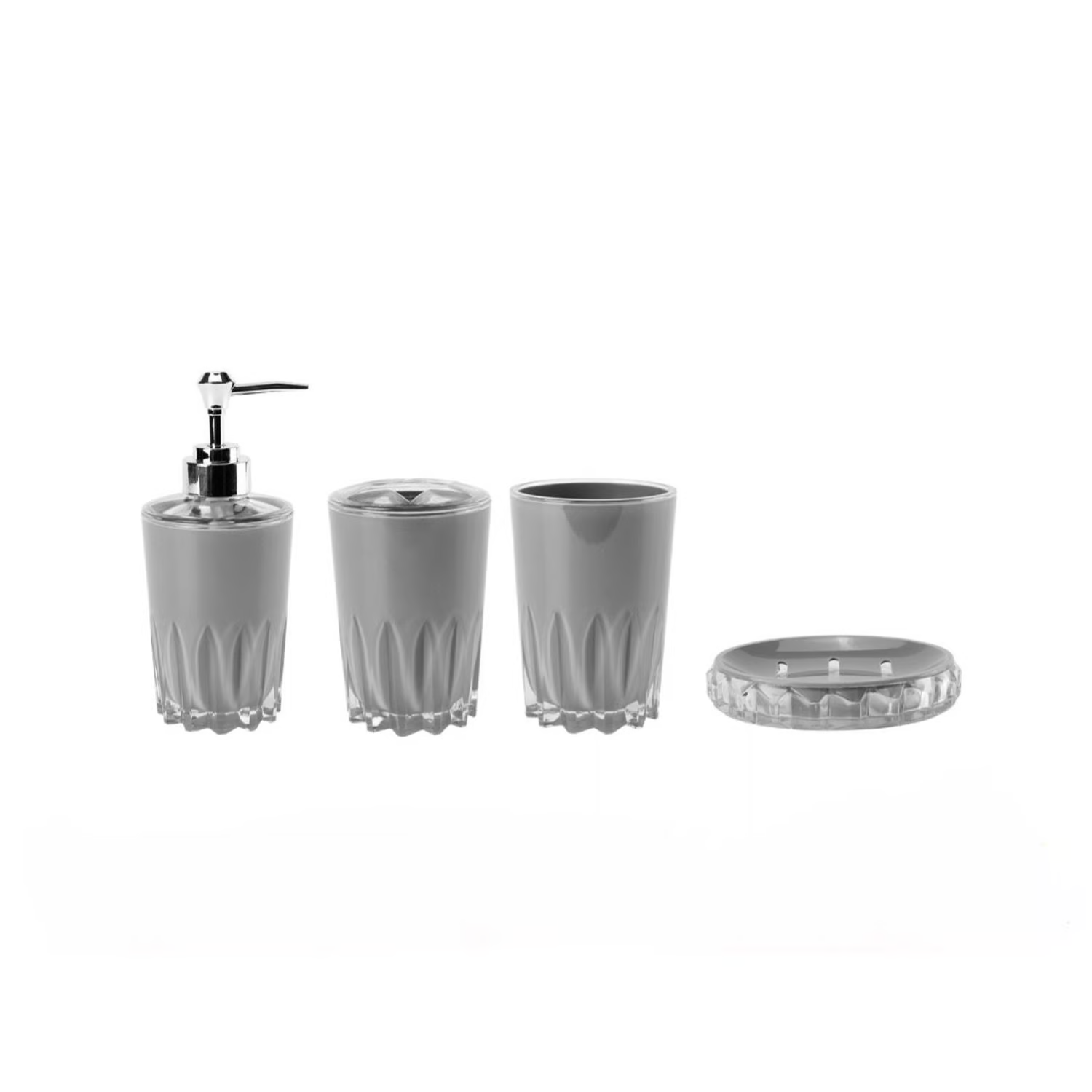 Set de Baño 4 piezas Color Gris-0
