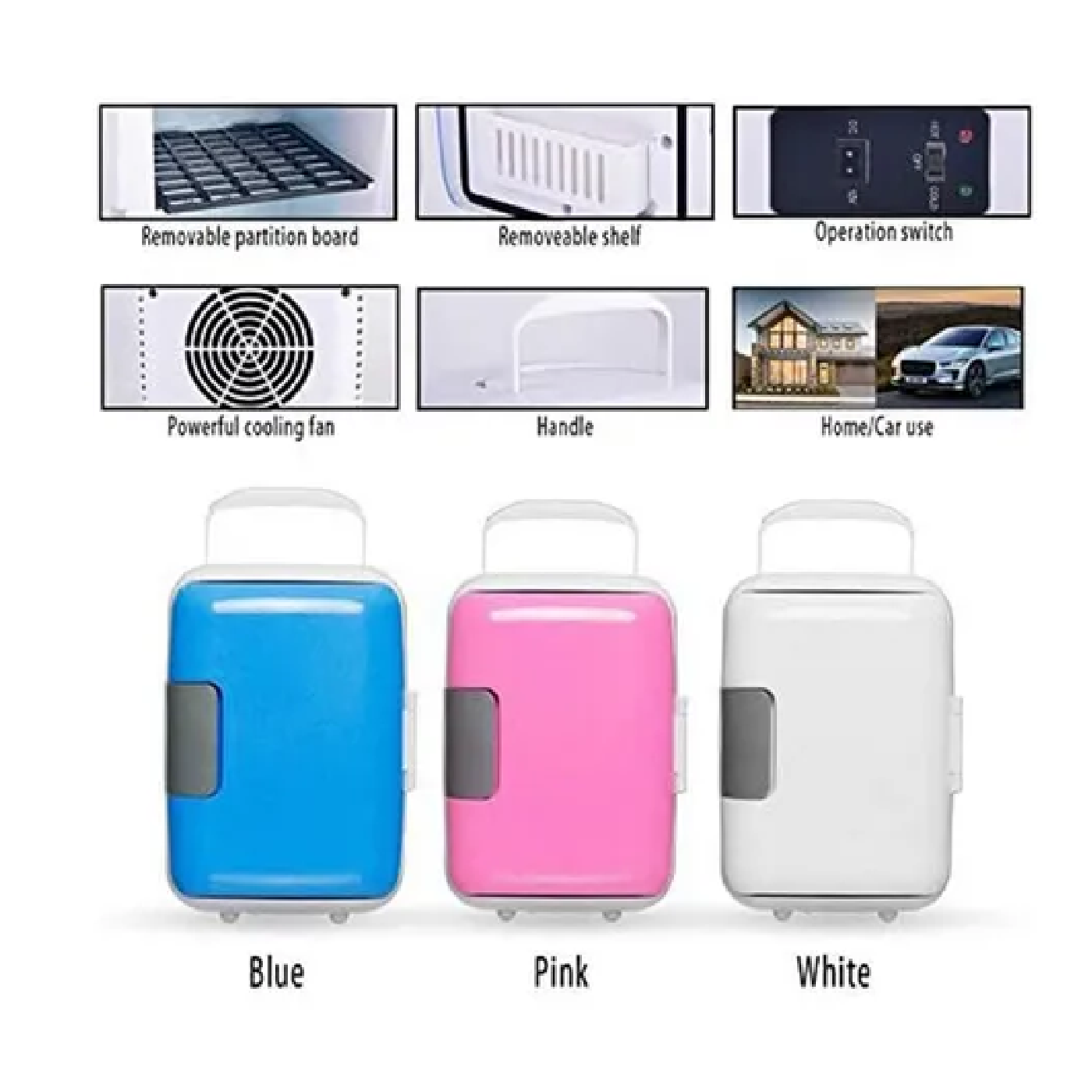 Mini Refrigerador Eléctrico Portátil Para Automóvil O Hogar-3