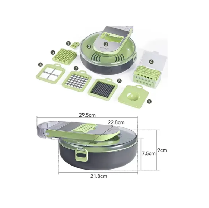 Cortador De Verduras Multifuncional Manual 9 En 1-2