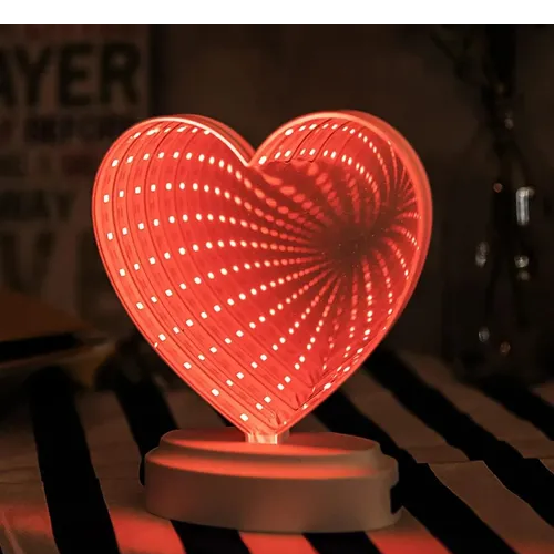 Lampara Corazon 3D Dormitorio escritorio adorno-3
