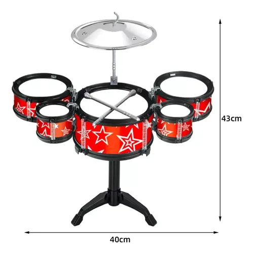 Mini Batería Musical Juguete Infantil 7 Pcs Jazz Drum Niños-2