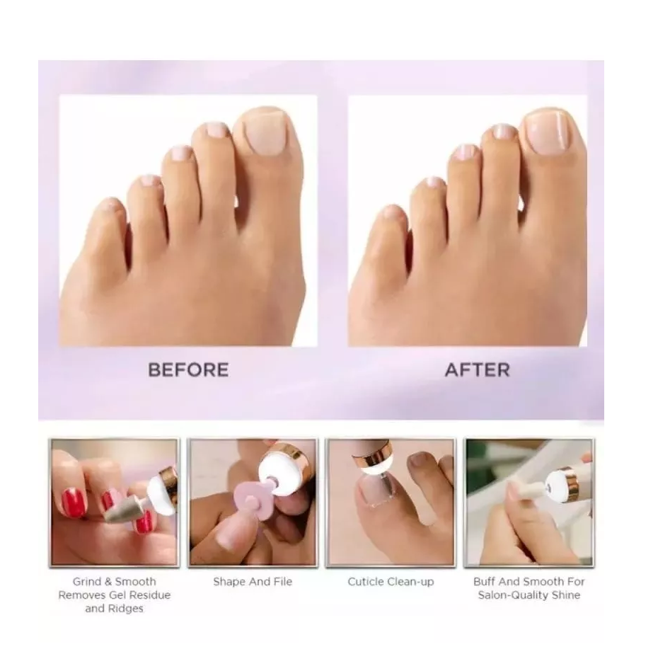 Torno Set Decoración Uñas Inalámbrico Manicure Pedicure-2