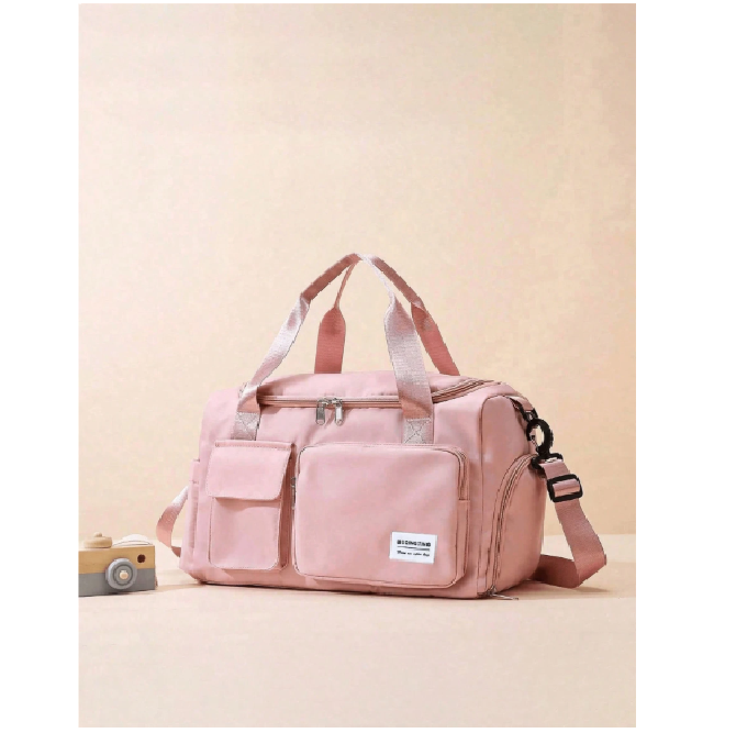 Bolso De Hombro Maleta Sports Gym Bolsa De Viaje Rosado -3