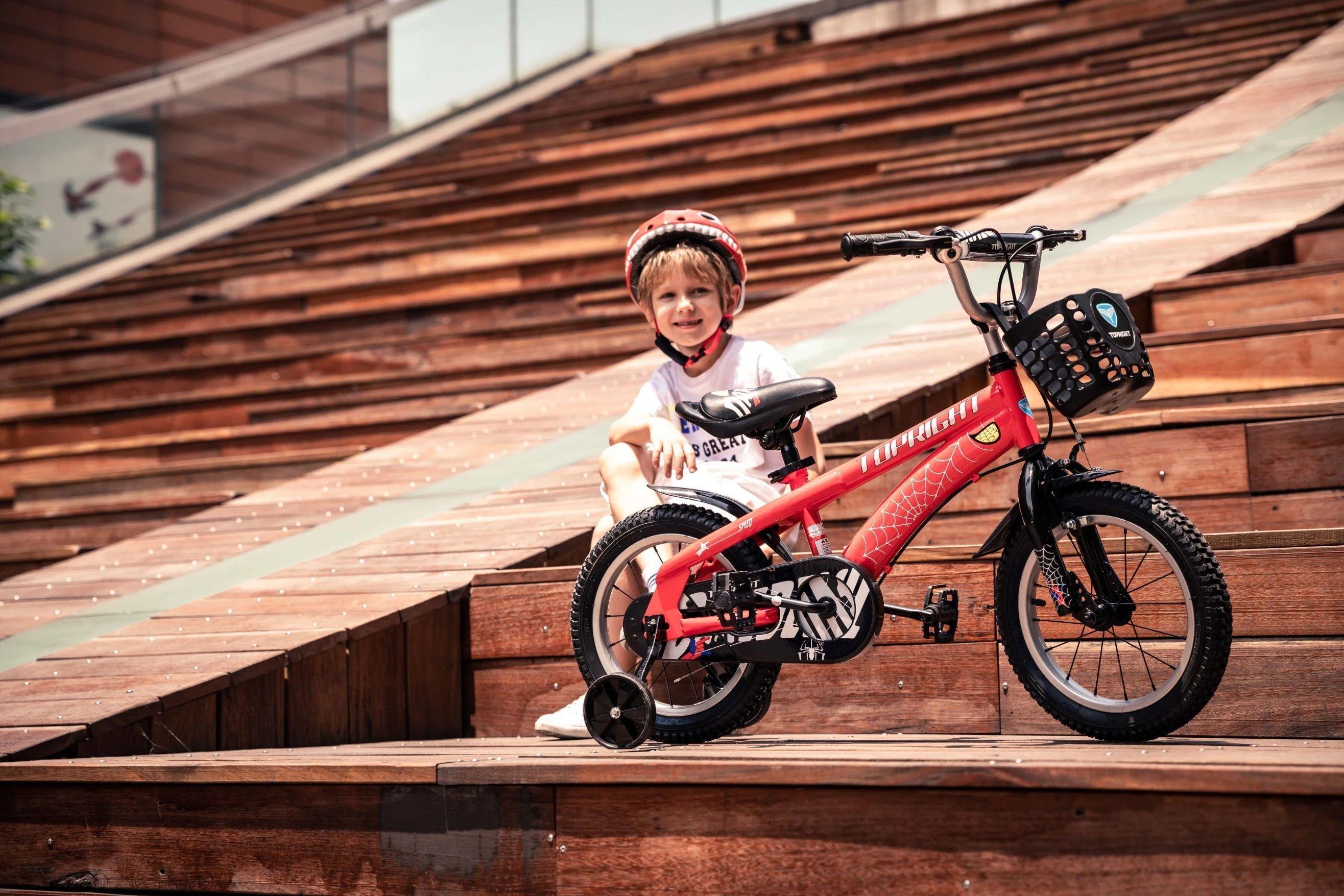 Bicicleta para niños Super héroe roja aro 12 -2