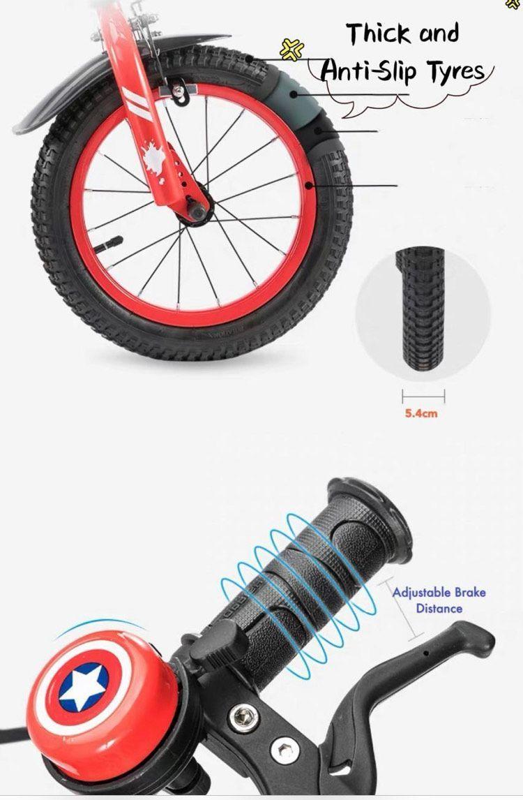 Bicicleta para niños  azul aro 12 Super héroe-4