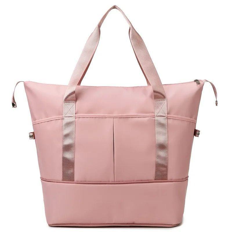 Bolso De Viaje Nylon Impermeable Extendible 10kg Rosa-0