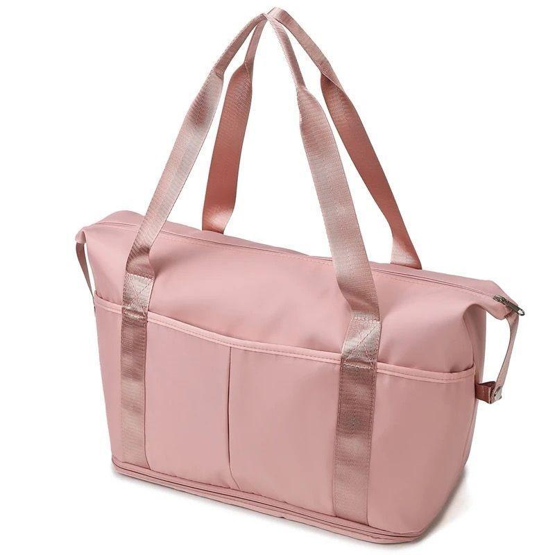 Bolso De Viaje Nylon Impermeable Extendible 10kg Rosa-2