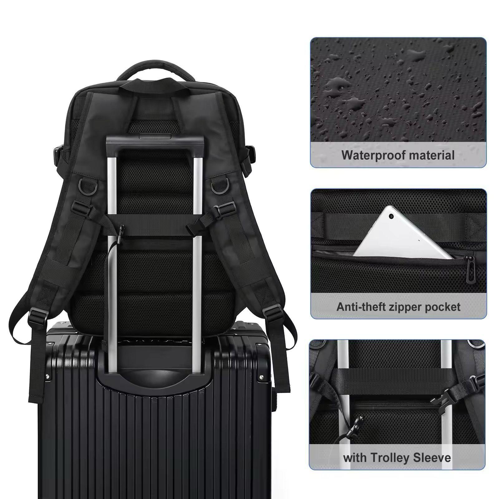 Mochila Viral de Viaje Notebook Multifunción Negocio Oficina Azul-2