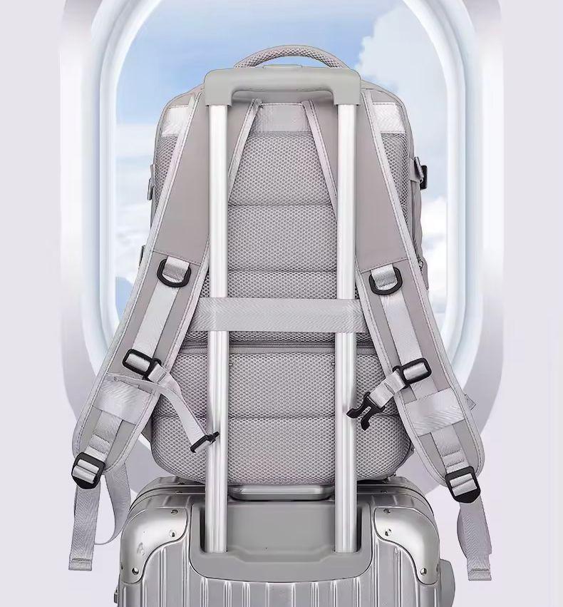 Mochila Viral de Viaje Notebook Multifunción Negocio Oficina Gris-5