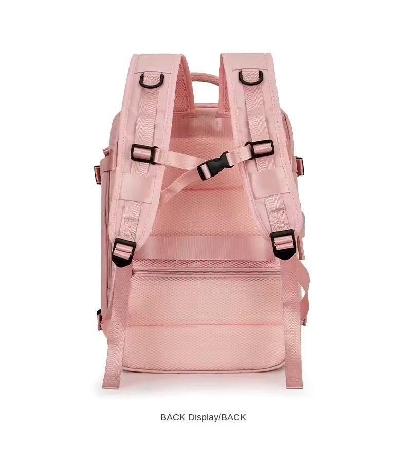 Mochila Viral de Viaje Notebook Multifunción Negocio Oficina Rosado-5