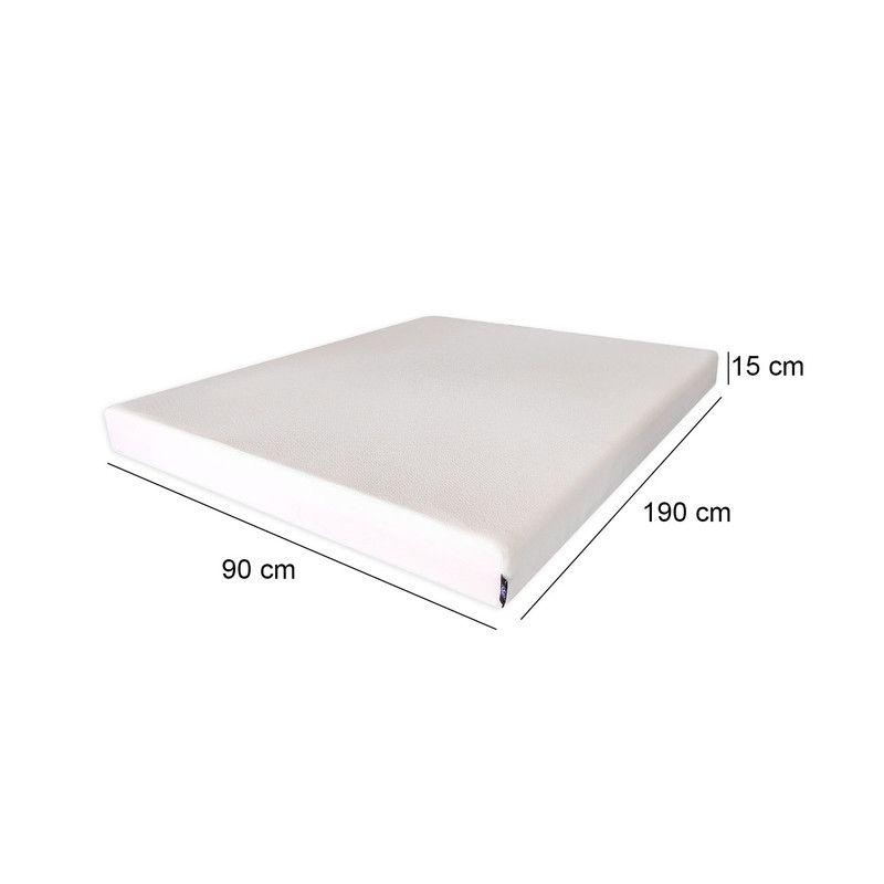 Colchón Comprimido Espuma Memory Foam 1 Plaza 90x190x15 cm-3