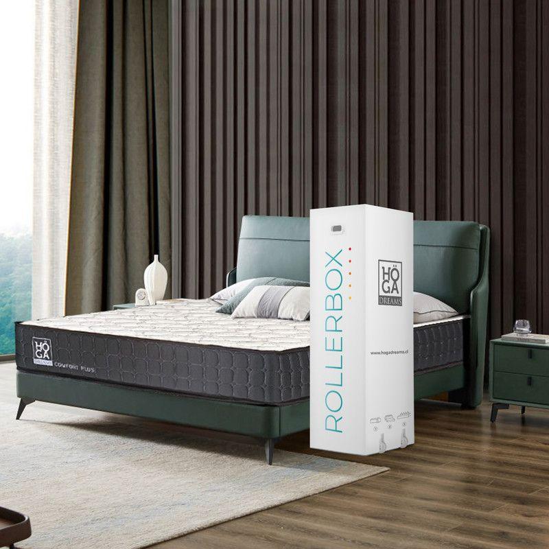 Colchón Comprimido Comfort Plus Resorte Pocket 1 Plazas 90x190x16 cm-2