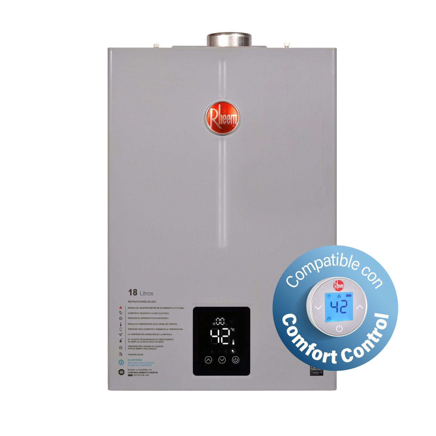 Calefont 18 litros Gas licuado Tiro forzado Rheem-1