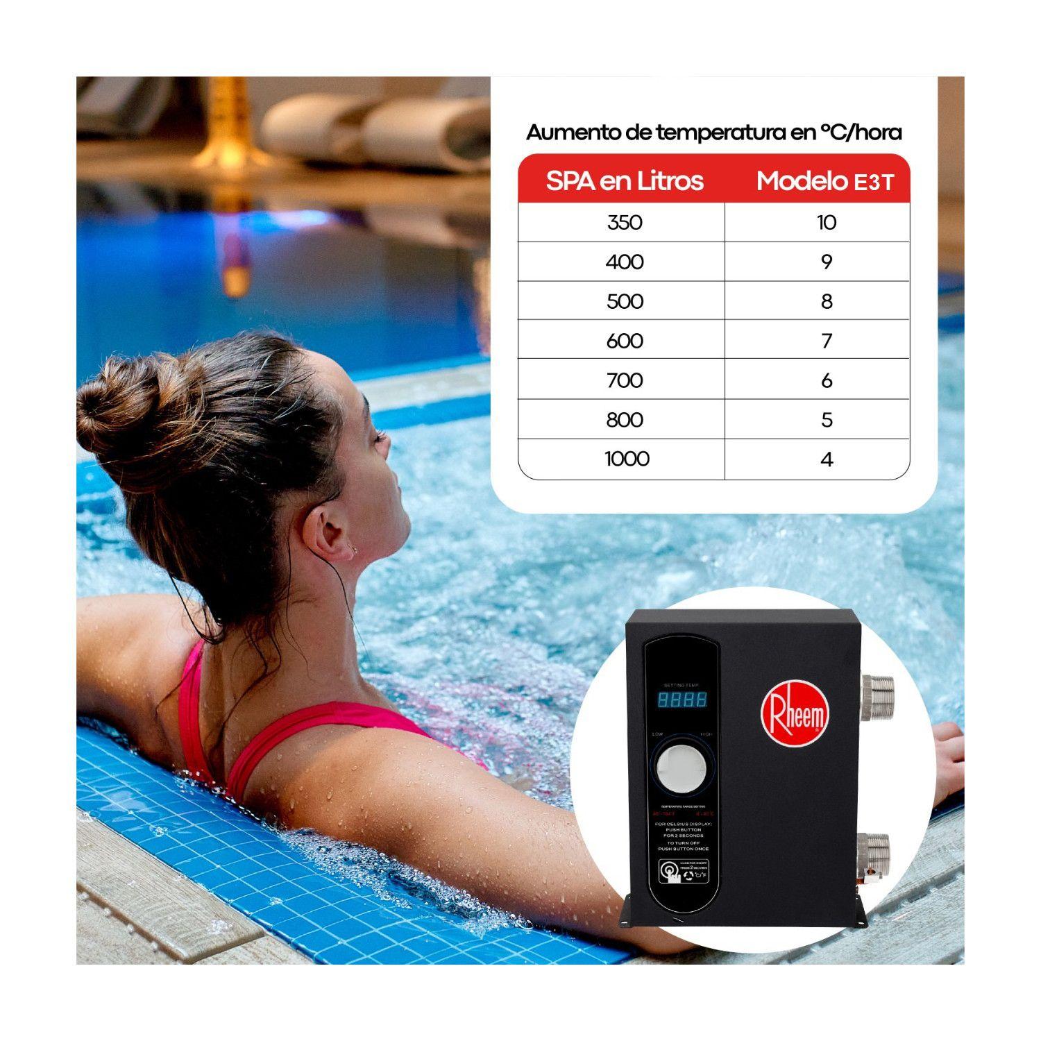 Calentador De Jacuzzis Hot Tubs Y Spa Rheem USA E3T 5,5KW-1