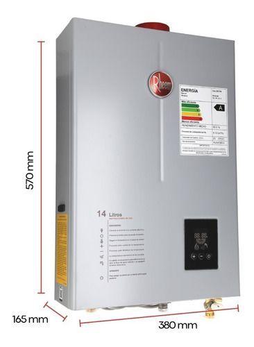 Calefont 14 Litros Gas Natural Tiro Forzado Ionizado Rheem -1
