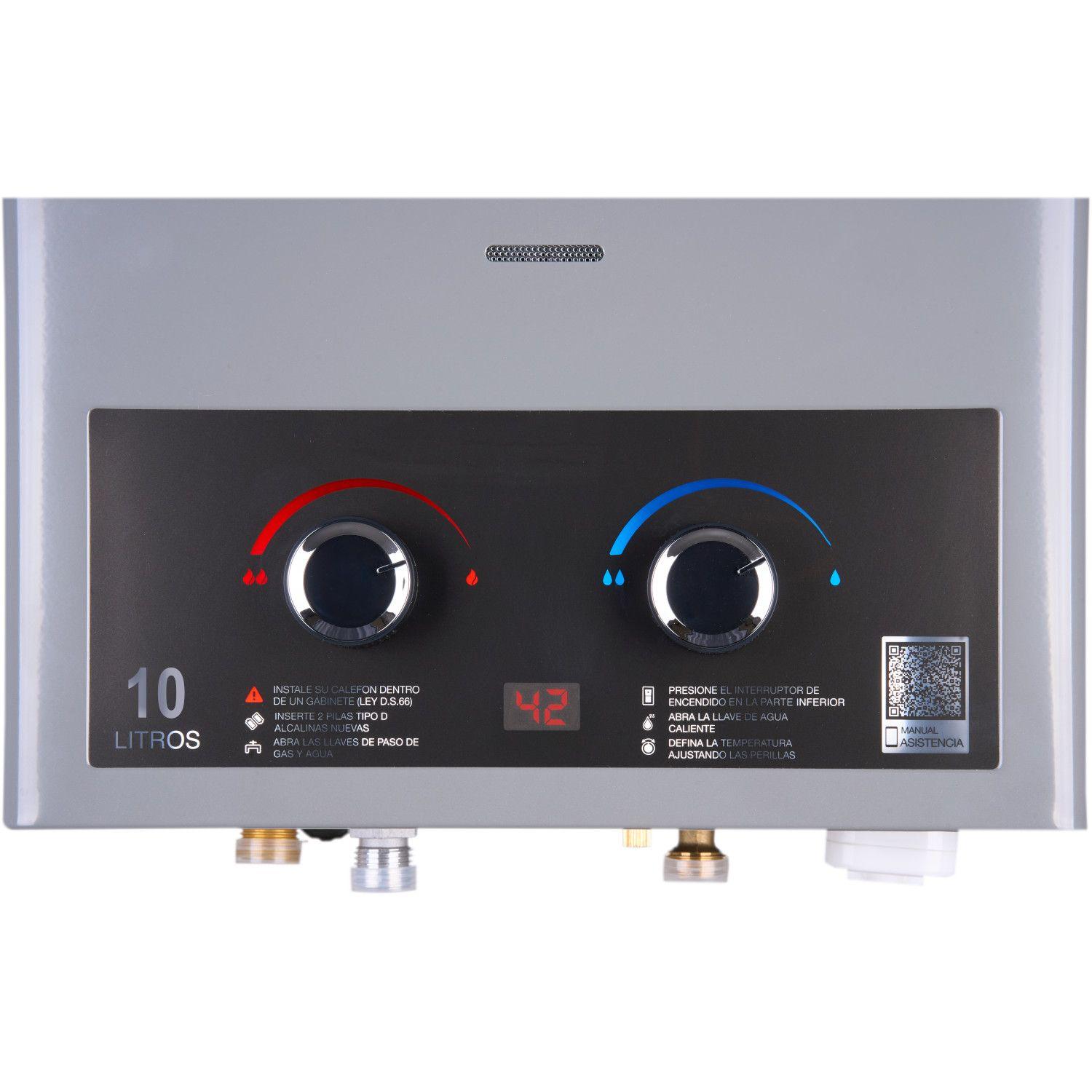 Calefont Digital 10 Litros Gas Licuado Tiro Natural Rheem-2