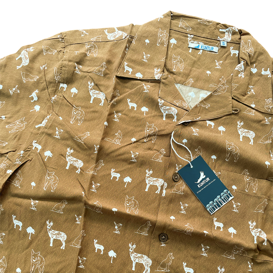 Camisa Guayabera Huilo Huilo Mostaza-1