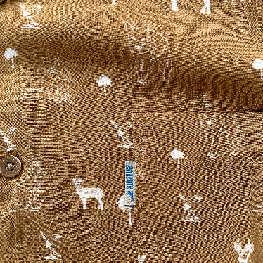 Camisa Guayabera Huilo Huilo Mostaza-2