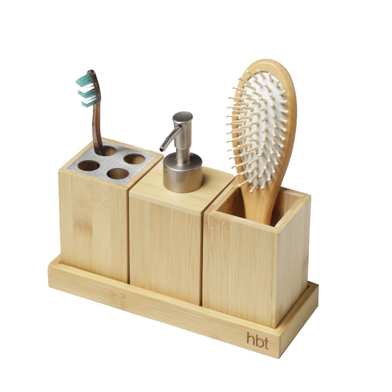 Organizador Baño Bambú Natural hbt-0