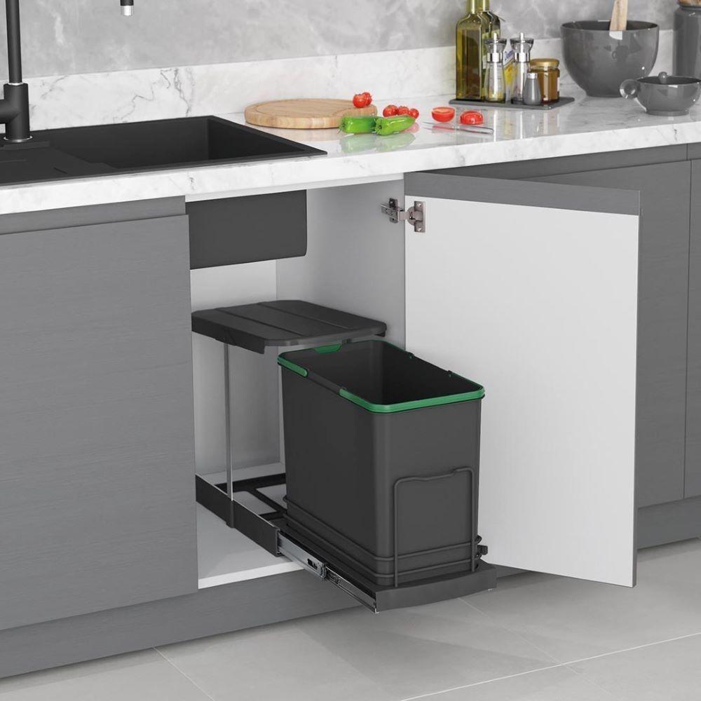 Basurero 24 lts para Puerta 40 cm STARAX Antracita-1