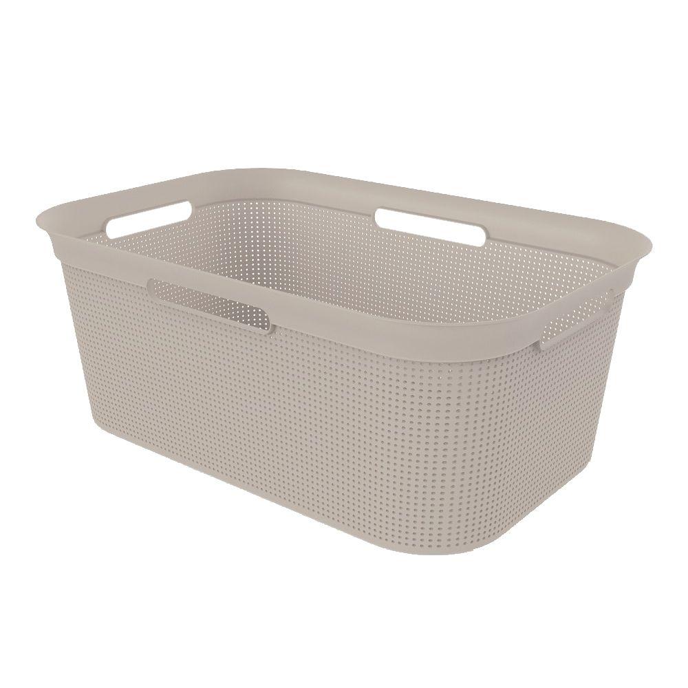 Cesta de Ropa Brisen 41 Lt ROTHO 59x23x39 cm Capuccino-0