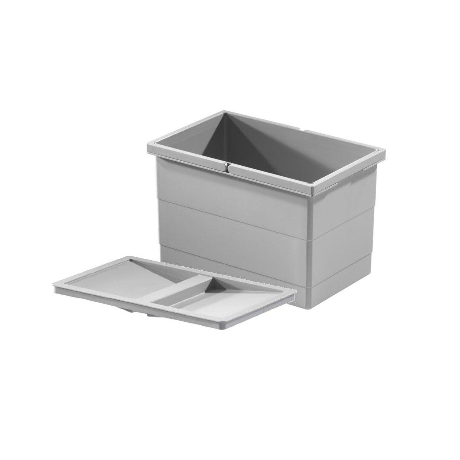 Balde con Tapa 14 Lt HAILO Gris-0