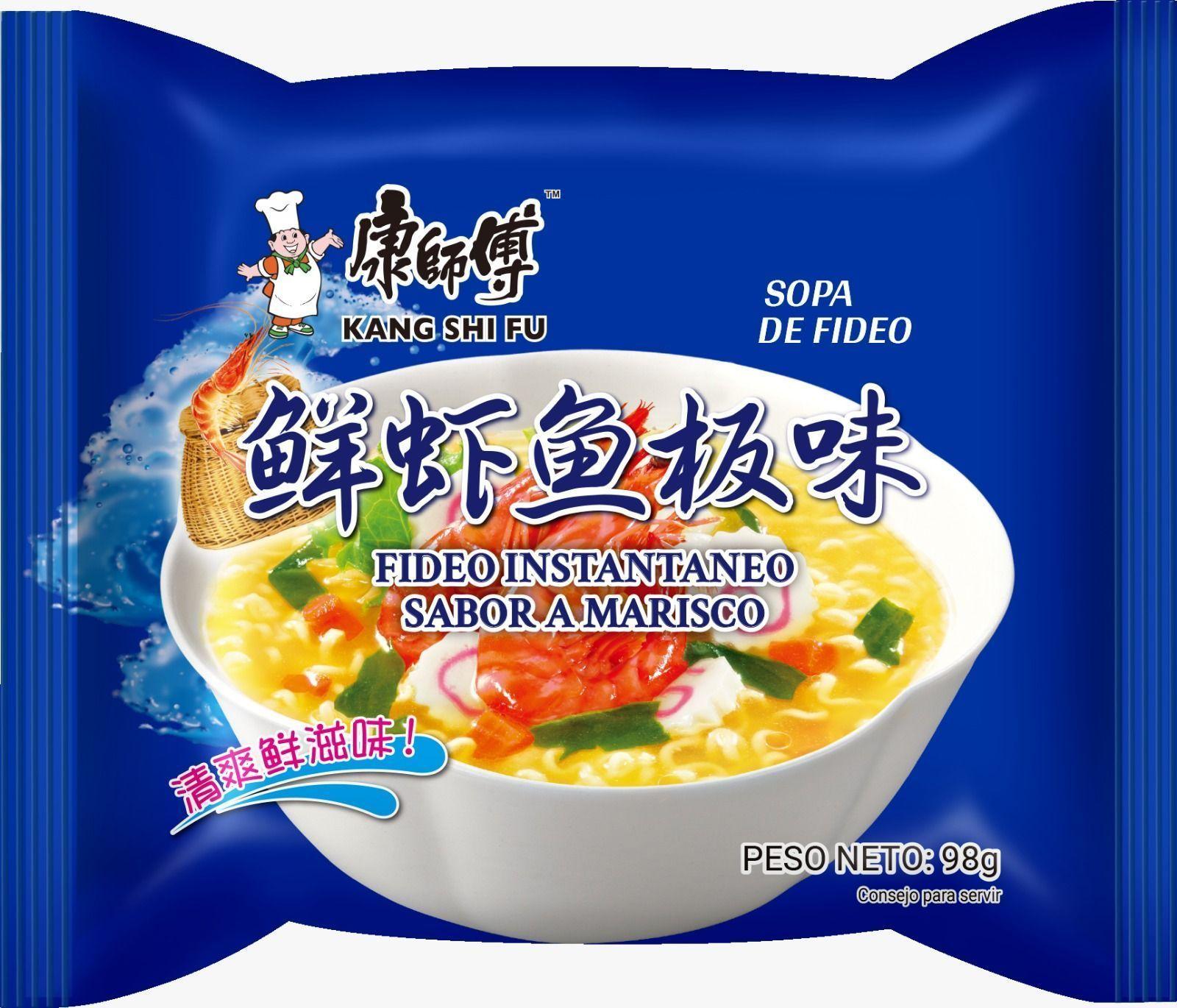 Fideo Instantaneo Kang Shi Fu Pack 3 Sabores* Pollo con Champiñon, Carne Picante, Mariscos -1
