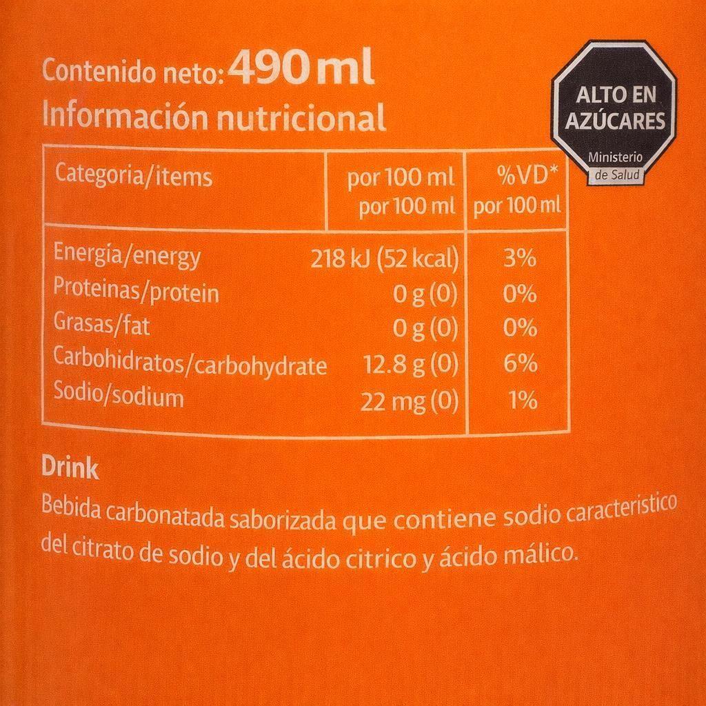 Bebida Sabor Naranja Marca Rico 490 ml * 24 Latas-2