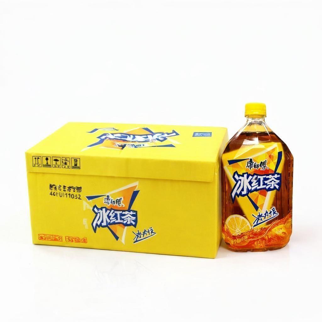 Té Rojo Helado Sabor Limon Marca Kang Shi Fu 1 Litro* 12 Botellas-0