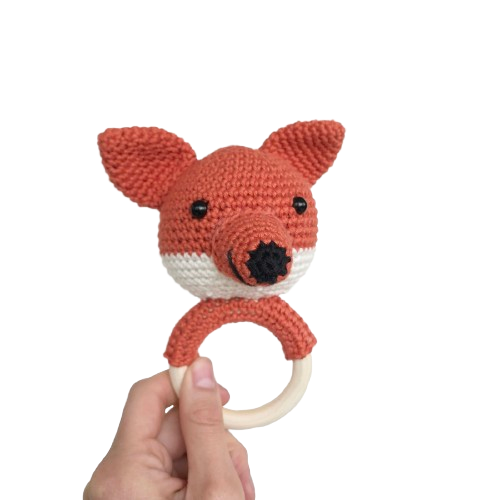 Sonajero amigurumi zorrito-1